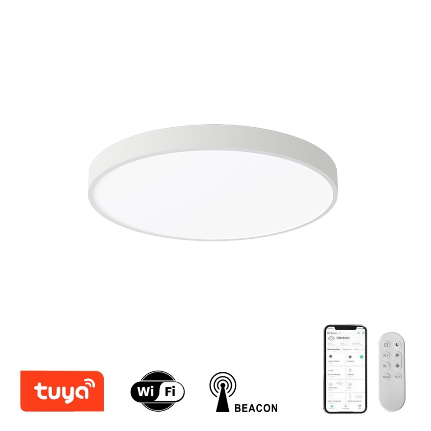 Immax NEO 07251L - LED prigušiva plafonska lampa NEO LITE SEMPLICI LED/36W/230V 3000-6000K prečnik 40 cm Wi-Fi Tuya bela + daljinski upravljač