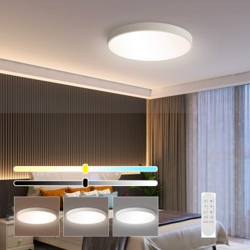 Immax NEO 07251L - LED stropno svetlo NEO LITE SEMPLICI, prigušiva, LED/36W/230V 3000-6000K Ø 40 cm Wi-Fi Tuya bela + daljinski upravljač