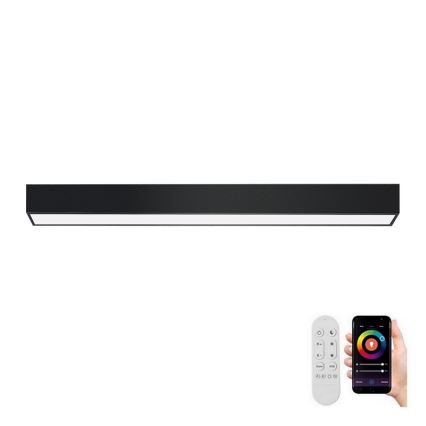 Immax NEO 07255L - LED prigušiva plafonska svetiljka NEO LITE LUNGO LED/20W/230V 3000-6000K Wi-Fi Tuya crna + daljinski upravljač