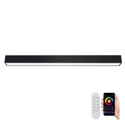 Immax NEO 07256L - LED prigušivo stropno svetlo NEO LITE LUNGO LED/38W/230V 3000-6000K Wi-Fi Tuya crna + daljinski upravljač