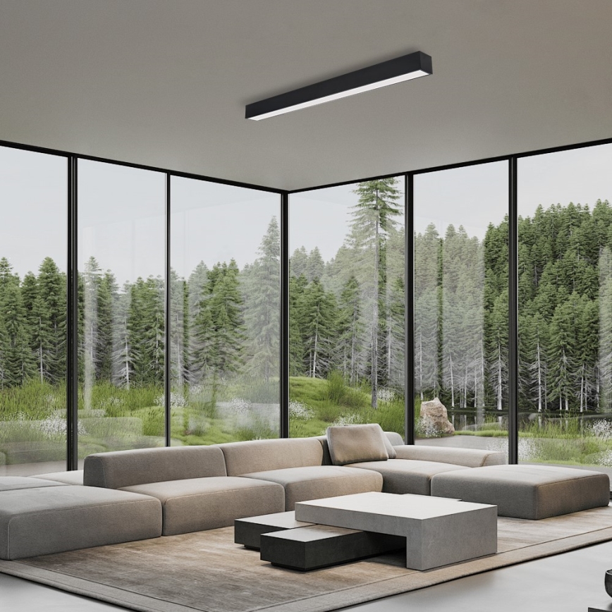 Immax NEO 07256L - LED prigušivo stropno svetlo NEO LITE LUNGO LED/38W/230V 3000-6000K Wi-Fi Tuya crna + daljinski upravljač