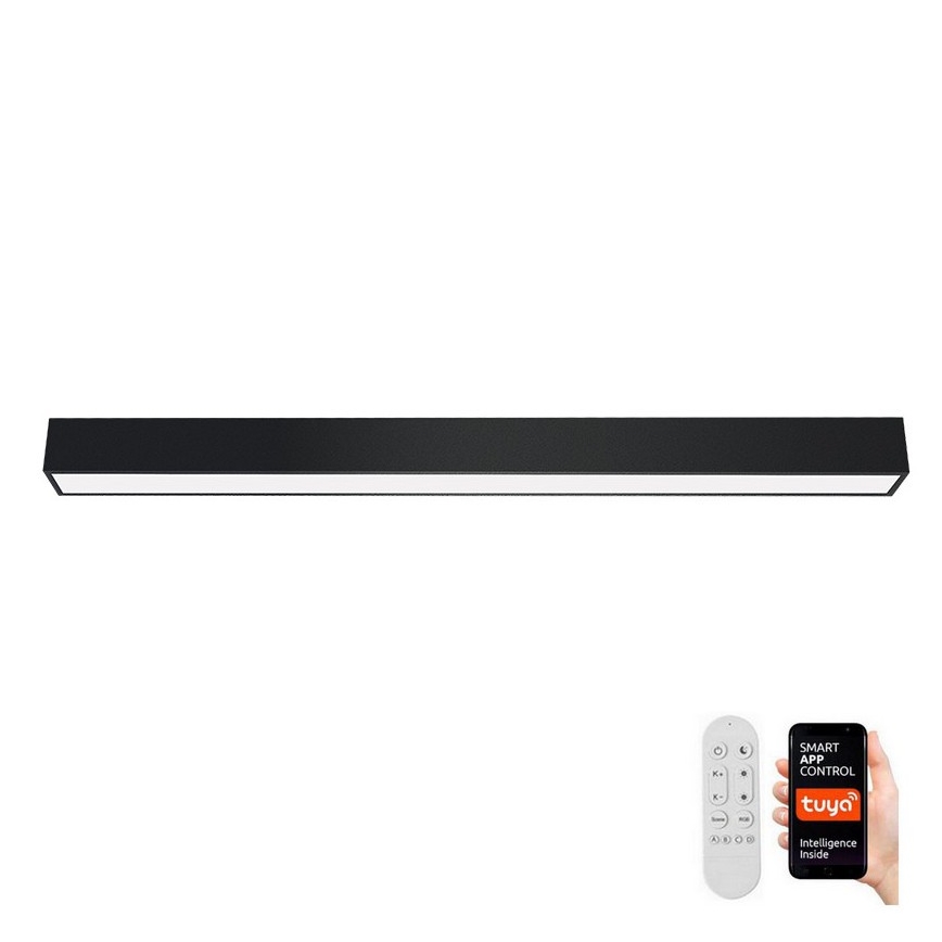 Immax NEO 07256L - LED prigušivo stropno svetlo NEO LITE LUNGO LED/38W/230V 3000-6000K Wi-Fi Tuya crna + daljinski upravljač