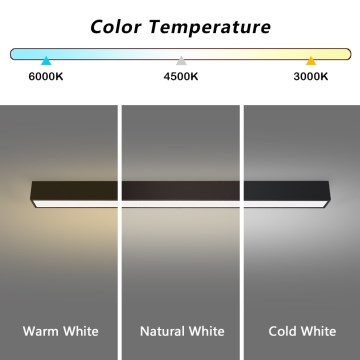 Immax NEO 07256L - LED prigušivo stropno svetlo NEO LITE LUNGO LED/38W/230V 3000-6000K Wi-Fi Tuya crna + daljinski upravljač