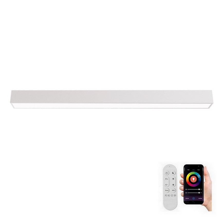 Immax NEO 07259L - LED prigušiva stropna svetiljka NEO LITE LUNGO LED/38W/230V 3000-6000K Wi-Fi Tuya bela + daljinski upravljač