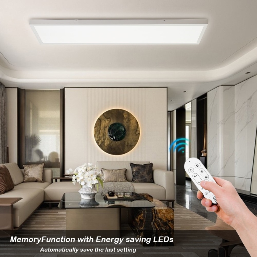Immax NEO 07276L - LED prigušiva plafonska svetiljka za kupatilo NEO LITE FRAME LED/50W/230V IP44 Wi-Fi Tuya + daljinski upravljač bela