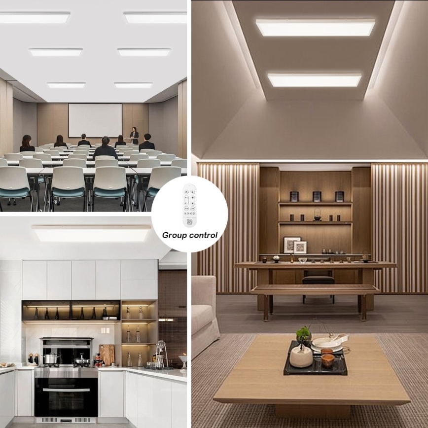 Immax NEO 07276L - LED prigušiva plafonska svetiljka za kupatilo NEO LITE FRAME LED/50W/230V IP44 Wi-Fi Tuya + daljinski upravljač bela