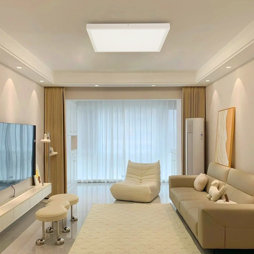 Immax NEO 07277L - LED prigušiva plafonska svetiljka za kupatilo NEO LITE FRAME LED/50W/230V IP44 Wi-Fi Tuya +daljinski upravljač bela