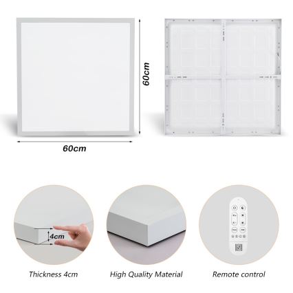 Immax NEO 07277L - LED prigušiva plafonska svetiljka za kupatilo NEO LITE FRAME LED/50W/230V IP44 Wi-Fi Tuya +daljinski upravljač bela