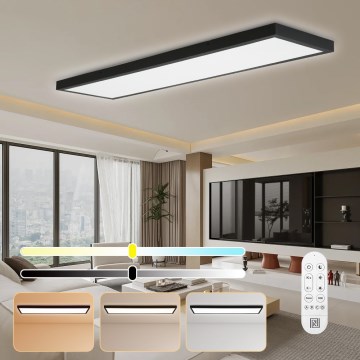 Immax NEO 07278L - LED prigušiva plafonska lampa za kupatilo NEO LITE FRAME LED/50W/230V IP44 Wi-Fi Tuya + daljinsko upravljanje crna