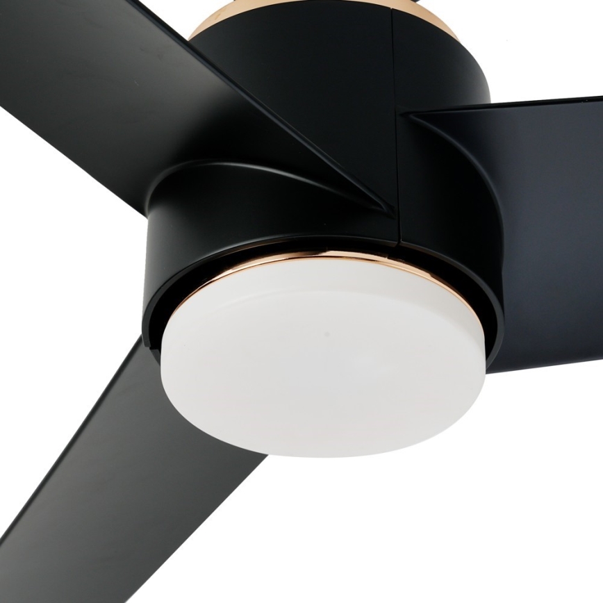 Immax NEO 07280L - LED prigušiva plafonski ventilator BEAUTY LED/18W/230V Wi-Fi Tuya crna, prečnik 132 cm + daljinski upravljač
