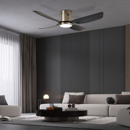 Immax NEO 07282L - LED+CCT prigušiva stropni ventilator PURE LED/24W/230V 3000/4000/6000K Wi-Fi Tuya pr. 132 cm + daljinski upravljač