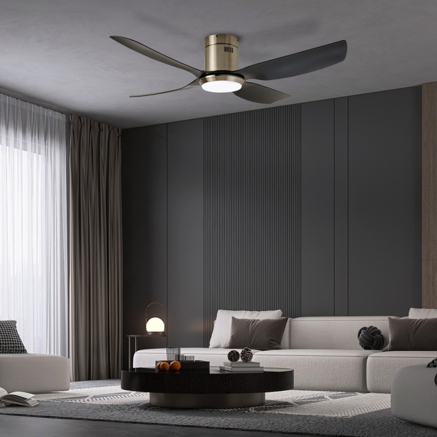 Immax NEO 07282L - LED+CCT prigušiva stropni ventilator PURE LED/24W/230V 3000/4000/6000K Wi-Fi Tuya pr. 132 cm + daljinski upravljač