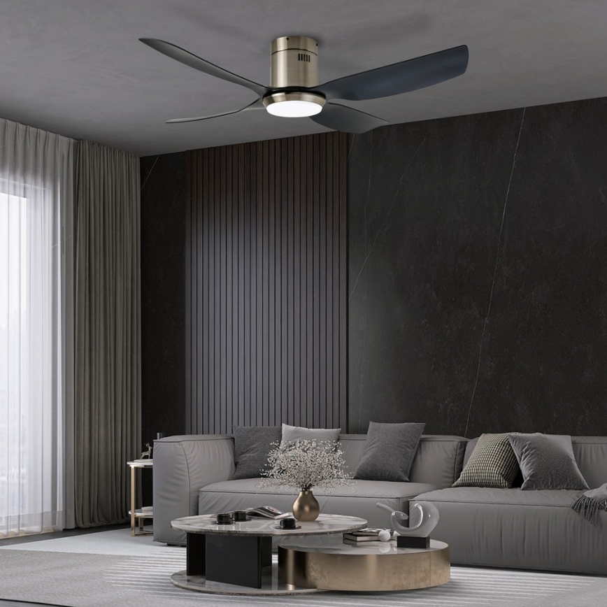 Immax NEO 07282L - LED+CCT prigušiva stropni ventilator PURE LED/24W/230V 3000/4000/6000K Wi-Fi Tuya pr. 132 cm + daljinski upravljač