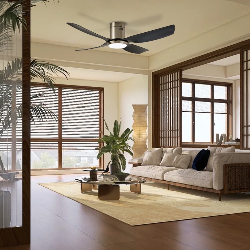 Immax NEO 07282L - LED+CCT prigušiva stropni ventilator PURE LED/24W/230V 3000/4000/6000K Wi-Fi Tuya pr. 132 cm + daljinski upravljač