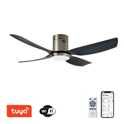 Immax NEO 07282L - LED+CCT prigušiva stropni ventilator PURE LED/24W/230V 3000/4000/6000K Wi-Fi Tuya pr. 132 cm + daljinski upravljač