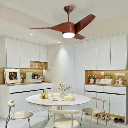 Immax NEO 07286L - LED stropni ventilator WAVE LED/18W/230V Wi-Fi Tuya braon prečnik 132 cm + daljinski upravljač