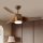 Immax NEO 07286L - LED stropni ventilator WAVE LED/18W/230V Wi-Fi Tuya braon prečnik 132 cm + daljinski upravljač