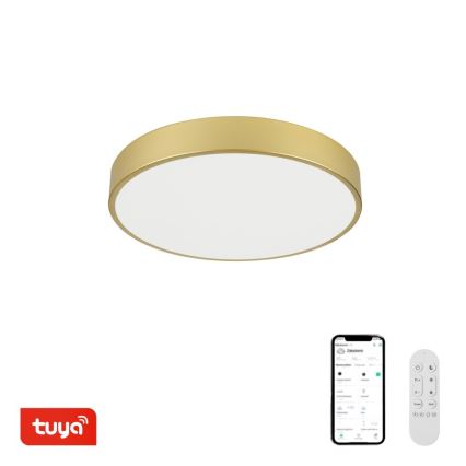Immax NEO 07292L - prigušiva LED plafonska svetiljka NEO LITE SEMPLICI LED/36W/230V 3000-6000K prečnik 40 cm Wi-Fi Tuya zlatna + daljinski upravljač