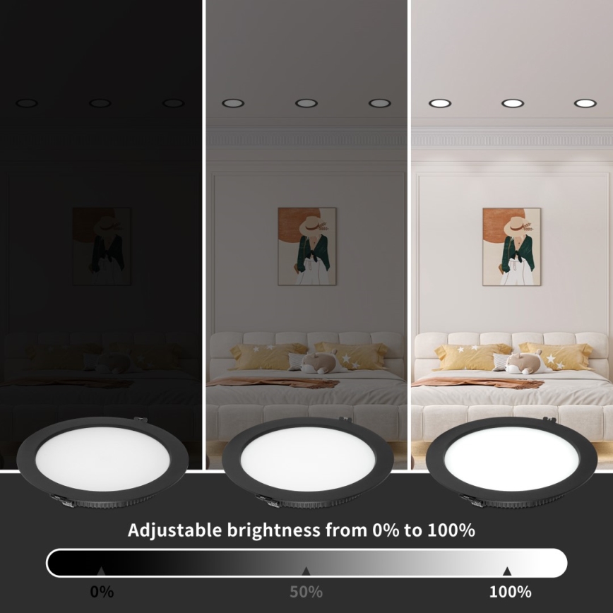 Immax NEO 07294L - LED prigušiva ugradna plafonska lampa DOWN LED/36W/230V Wi-Fi, Tuya  Tuya  prečnik 23 cm, bela