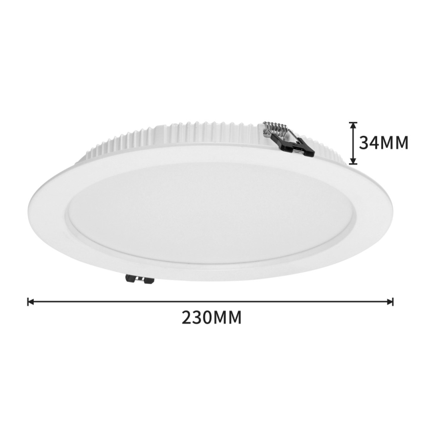 Immax NEO 07294L - LED prigušiva ugradna plafonska lampa DOWN LED/36W/230V Wi-Fi, Tuya  Tuya  prečnik 23 cm, bela