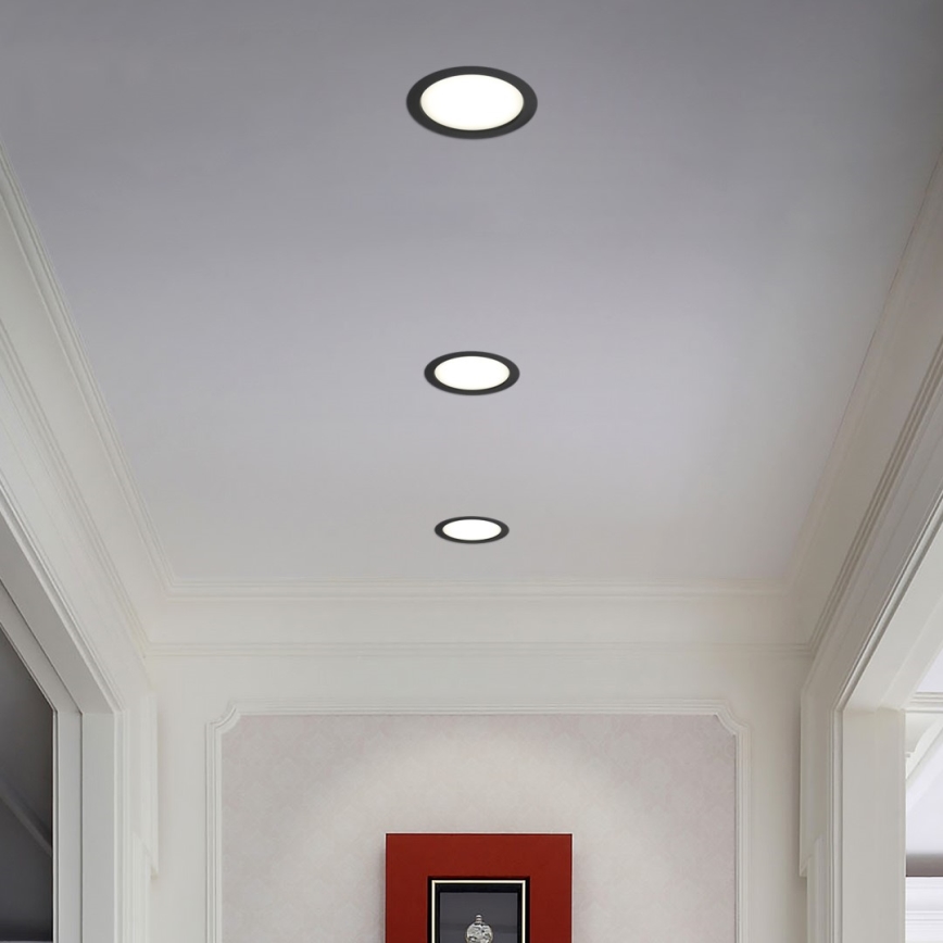 Immax NEO 07294L - LED prigušiva ugradna plafonska svetiljka DOWN LED/36W/230V Wi-Fi Tuya preč. 23 cm crna