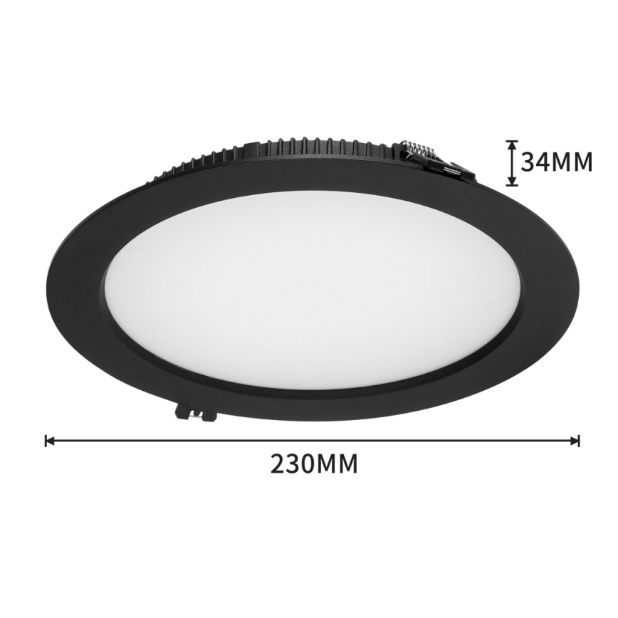 Immax NEO 07294L - LED prigušiva ugradna plafonska svetiljka DOWN LED/36W/230V Wi-Fi Tuya preč. 23 cm crna