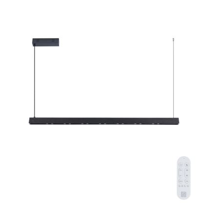 Immax NEO 07306L - LED prigušiva luster na sajli MADEIRA LED/26W/230V Wi-Fi Tuya 122 cm crna + daljinski upravljač