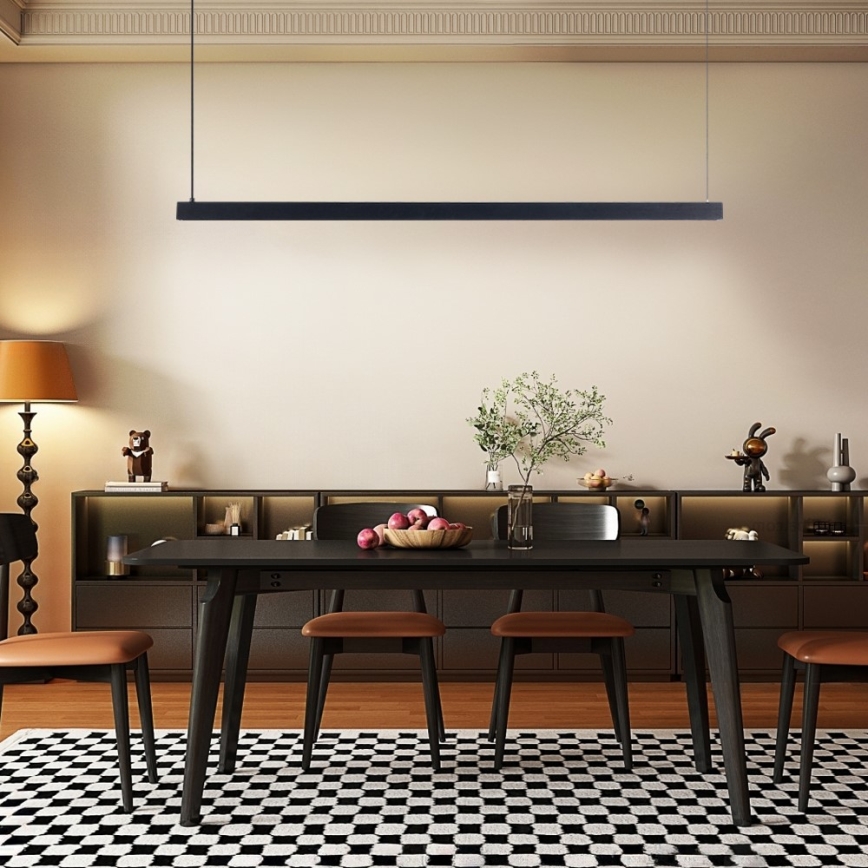 Immax NEO 07307L - LED luster na sajli MADEIRA, prigušiva, LED/33W/230V Wi‑Fi Tuya 152 cm crna + daljinski upravljač