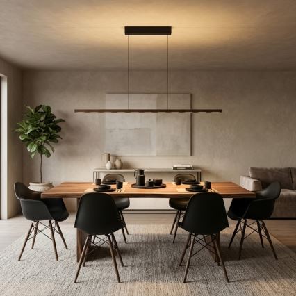 Immax NEO 07309L - LED prigušiva luster na sajli sa senzorom MADEIRA LED/37W/230V 157 cm orah