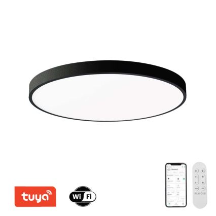 Immax NEO 07314L - LED prigušiva plafonska lampa SEMPLICI LED/128W/230V prečnik 100 cm Wi-Fi Tuya crna + daljinski upravljač
