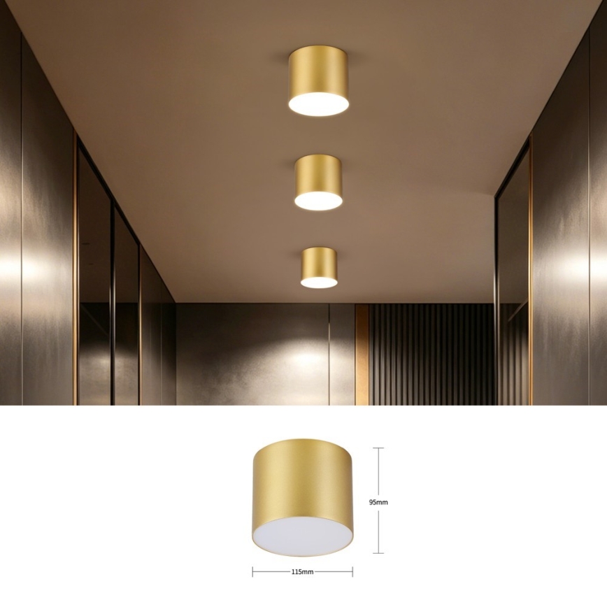Immax NEO 07317L - LED prigušiva plafonska lampa RONDATE LED/18W/230V prečnik 11,5 cm Wi-Fi Tuya zlatna