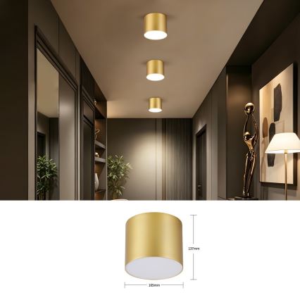 Immax NEO 07318L - LED prigušiva plafonjera RONDATE LED/32W/230V prečnik 16,5 cm Wi-Fi Tuya zlatna