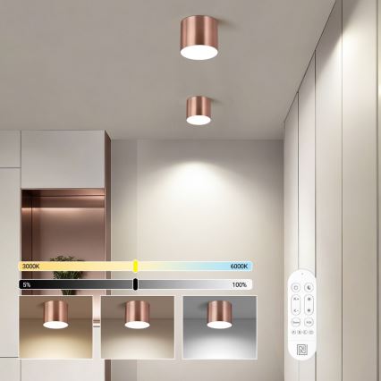 Immax NEO 07319L - LED prigušiva plafonska svetiljka RONDATE LED/18W/230V pr. 11,5 cm Wi-Fi Tuya ružičasto-zlatna