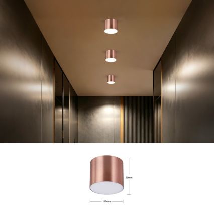 Immax NEO 07319L - LED prigušiva plafonska svetiljka RONDATE LED/18W/230V pr. 11,5 cm Wi-Fi Tuya ružičasto-zlatna