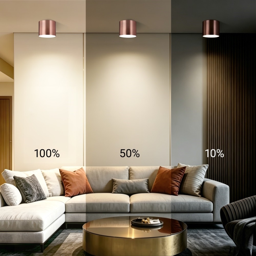 Immax NEO 07320L - LED prigušiva plafonska svetiljka RONDATE LED/32W/230V prečnik 16,5 cm Wi-Fi Tuya roze-zlatna