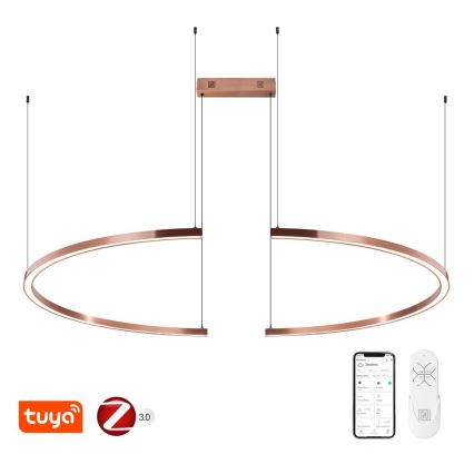 Immax NEO 07328L - LED prigušiva luster na sajli FINO LED/72W/230V 120 cm Tuya roze-zlatna + daljinski upravljač