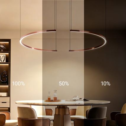 Immax NEO 07328L - LED prigušiva luster na sajli FINO LED/72W/230V 120 cm Tuya roze-zlatna + daljinski upravljač