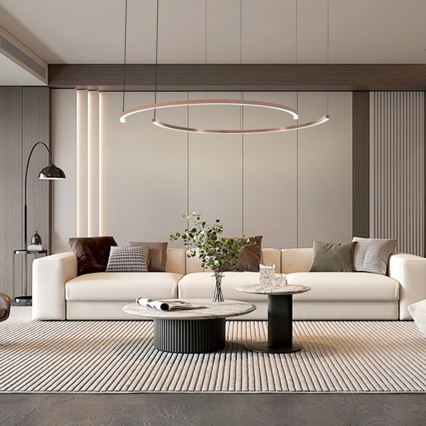 Immax NEO 07328L - LED prigušiva luster na sajli FINO LED/72W/230V 120 cm Tuya roze-zlatna + daljinski upravljač