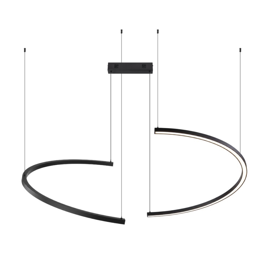 Immax NEO 07329L - LED prigušiva lustr na sajli FINO LED/72W/230V 120 cm Tuya crna + daljinski upravljač