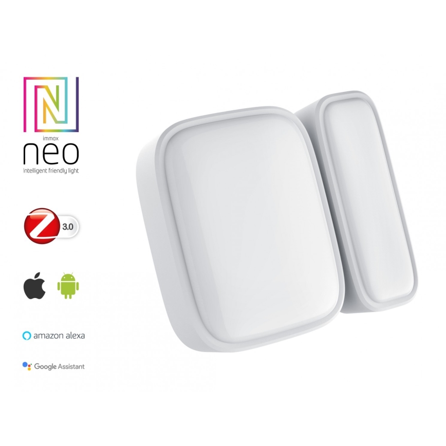 Immax NEO 07511L - KOMPLET 2x magnetni senzor za prozore i vrata SMART 1xCR2032 Zigbee Tuya