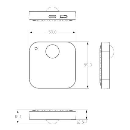 Immax NEO 07530L - Pametni PIR senzor prisustva i osvetljenja USB/5V Tuya