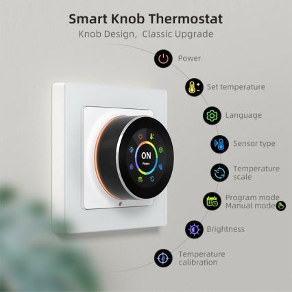 Immax NEO 07534L - Termostat za podno grejanje SMART 230V/3A Wi-Fi Tuya