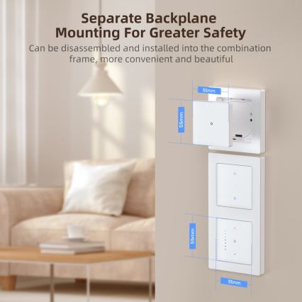 Immax NEO 07538L - SMART prekidač sa jednim tasterom 230V Wi-Fi Tuya