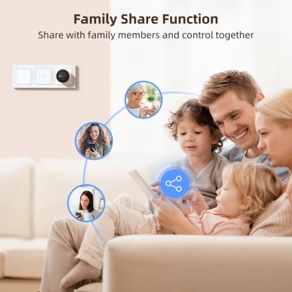 Immax NEO 07539L - Smart prekidač sa 2 tastera, 230 V, Wi-Fi (Tuya)