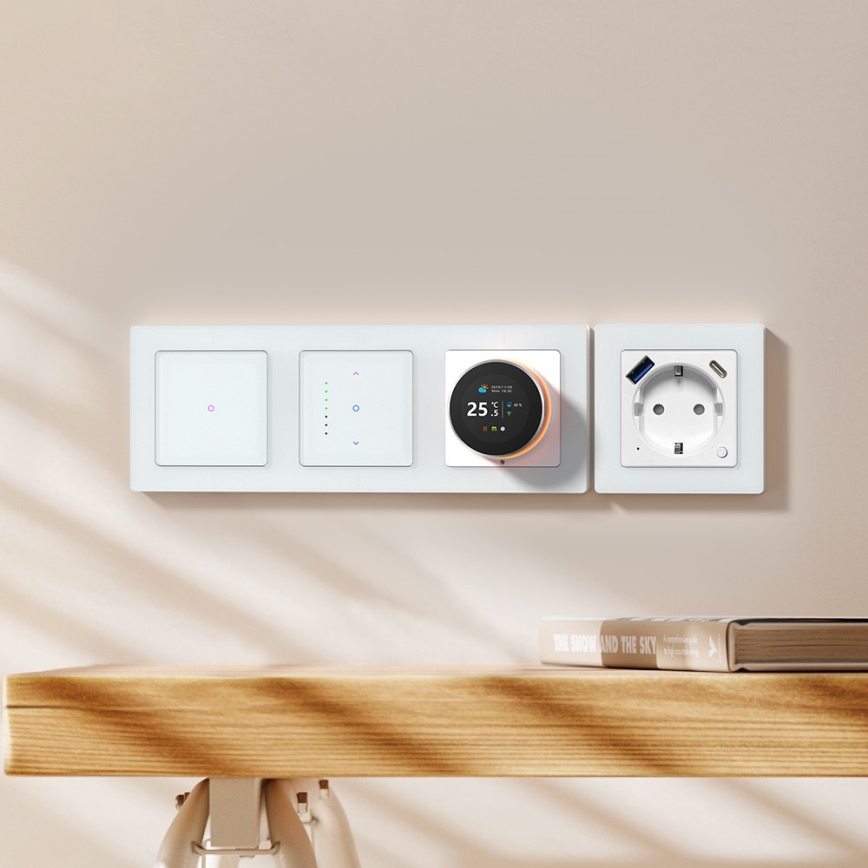 Immax NEO 07539L - Smart prekidač sa 2 tastera, 230 V, Wi-Fi (Tuya)