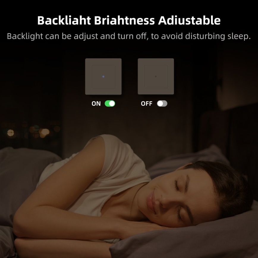 Immax NEO 07539L - Smart prekidač sa 2 tastera, 230 V, Wi-Fi (Tuya)