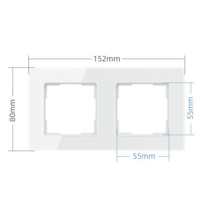 Immax NEO 07541L - Okvir za prekidače, utičnice i termostate 2Z