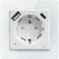 Immax NEO 07544L - Pametna utičnica E 16A/230V + 1x USB-A + 1x USB-C PD 20W Tuya Wi-Fi