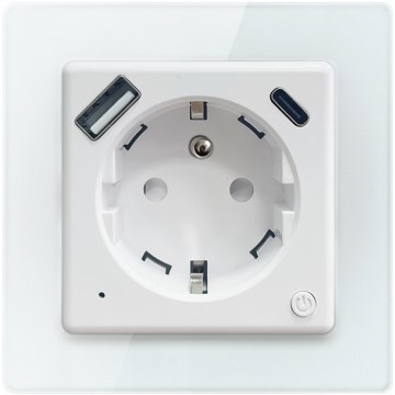 Immax NEO 07544L - Pametna utičnica E 16A/230V + 1x USB-A + 1x USB-C PD 20W Tuya Wi-Fi