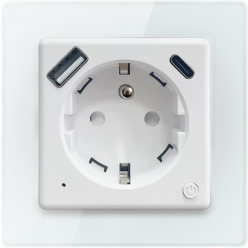 Immax NEO 07553L - Pametna utičnica E 16A/230V + 1xUSB-A+1xUSB C PD 20W